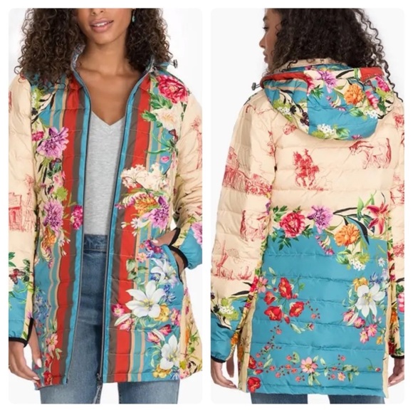 Johnny Was Santa Fe Down reversible Parka XS - Picture 3 of 16